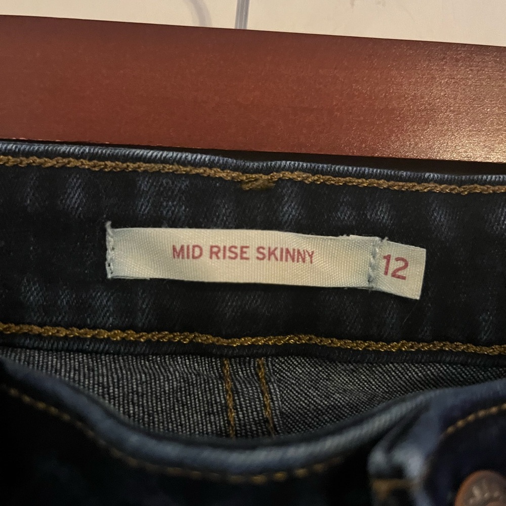 Women’s Dark Blue Straight-Leg Jeans - Picture 4 of 5